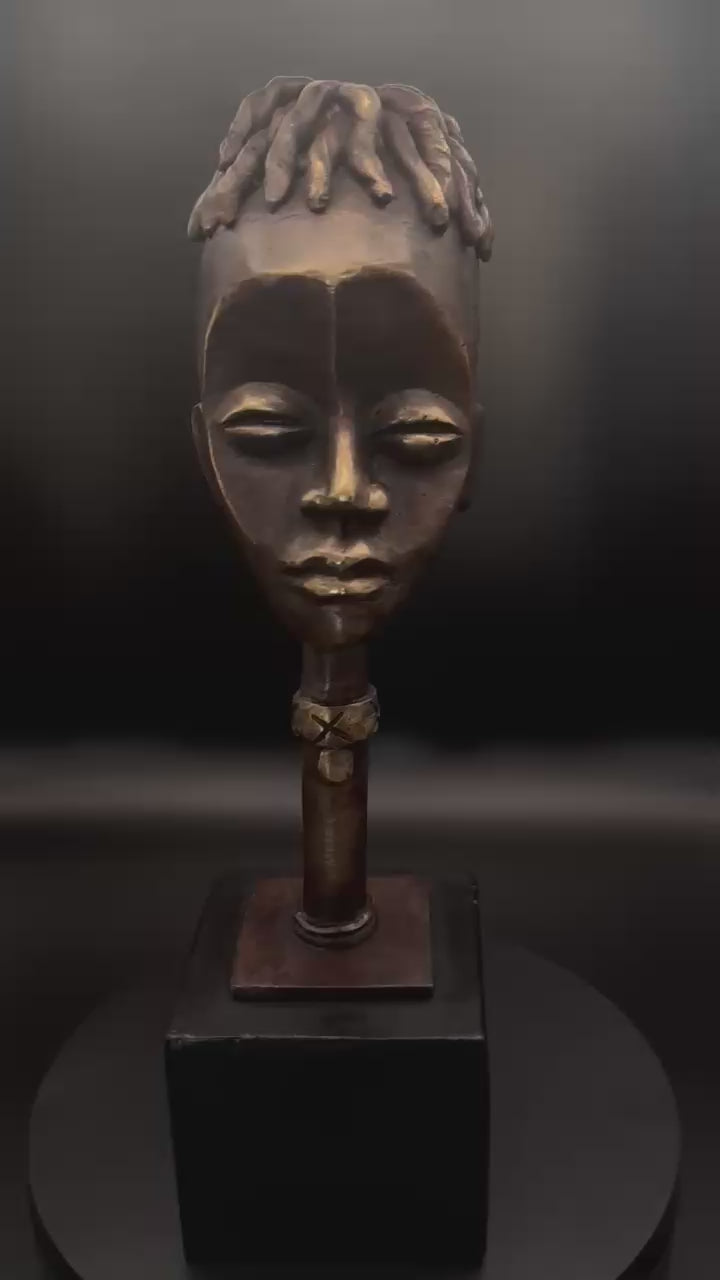 African girl sculpture
